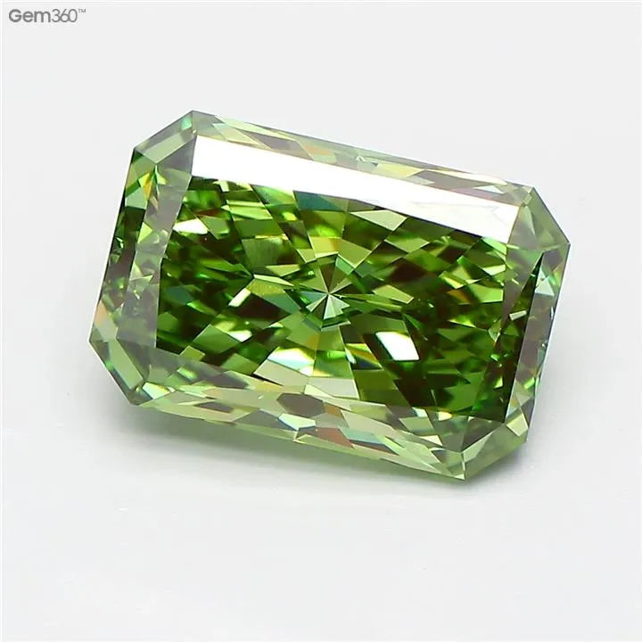 4.02ct Radiant Lab Grown Diamond (Colour Fancy Vivid Green, Clarity VS1, IGI Certified)