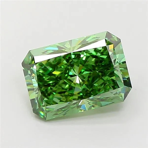 4.02ct Radiant Lab Grown Diamond (Colour Fancy Vivid Green, Clarity VS2, IGI Certified)