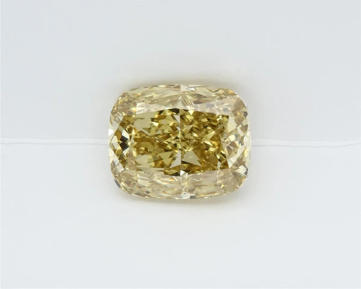 4.05ct Cushion modified Lab Grown Diamond (Colour Fancy Vivid Yellow, Clarity VS1, IGI Certified)