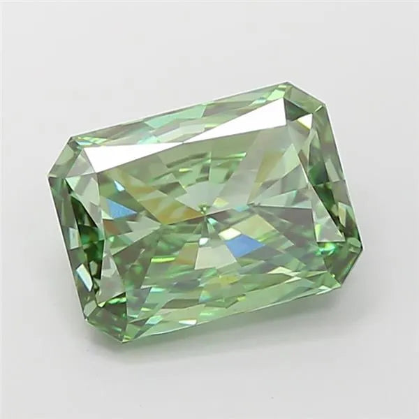 4.05ct Radiant Lab Grown Diamond (Colour Fancy Vivid Green, Clarity VS1, IGI Certified)