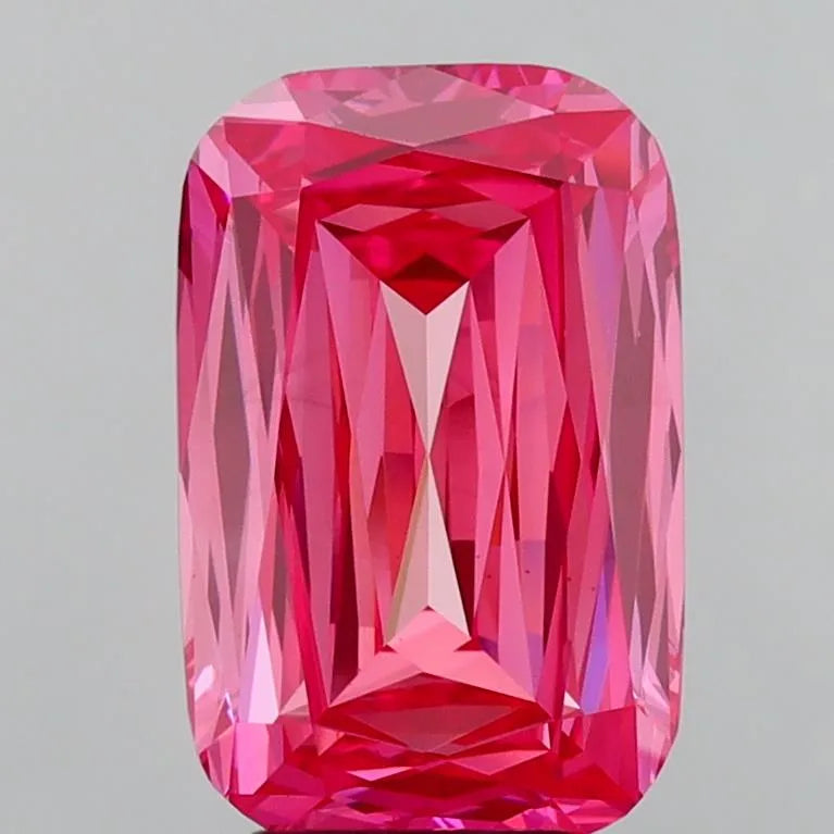 4.06ct Cushion modified Lab Grown Diamond (Colour Fancy Vivid Pink, Clarity VS1, IGI Certified)