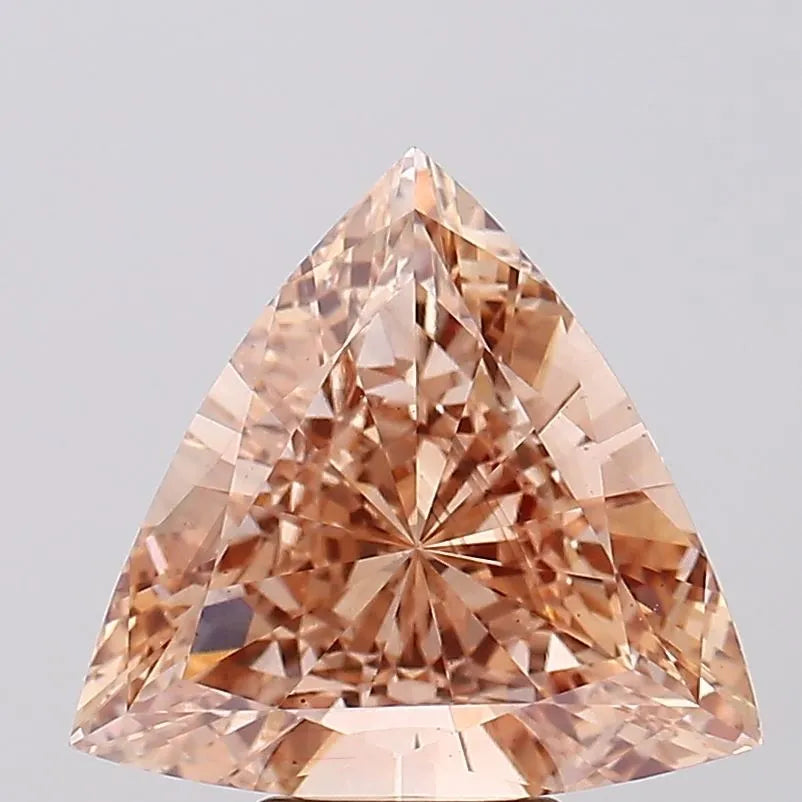 4.09ct Triangular Lab Grown Diamond (Colour Fancy Light Yellow Brown, Clarity VS2, IGI Certified)