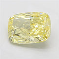 4.13ct Cushion modified Lab Grown Diamond (Colour Fancy Vivid Yellow, Clarity VVS2, IGI Certified)