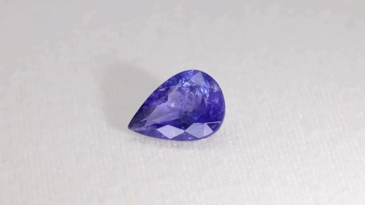 4.14ct Pear Natural Tanzanite (Colour Blue, Clarity Slightly Included, Cut Faceted)