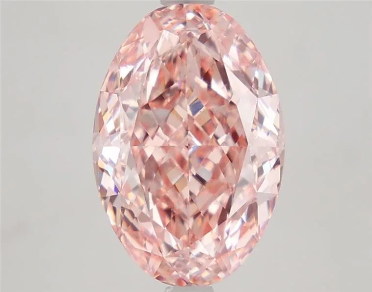 4.16ct Oval Lab Grown Diamond (Colour Fancy Vivid Pink, Clarity VS1, IGI Certified)