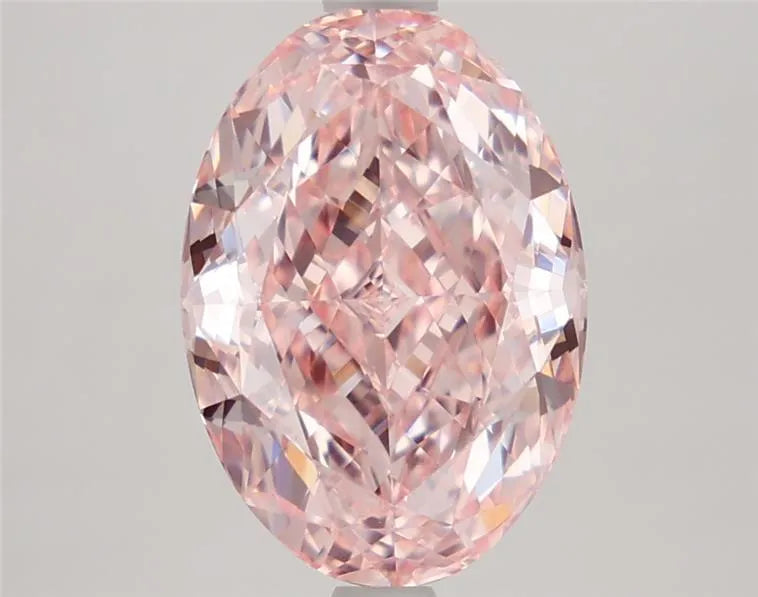 4.20ct Oval Lab Grown Diamond (Colour Fancy Vivid Pink, Clarity VVS2, IGI Certified)