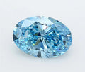 4.24ct Oval Lab Grown Diamond (Colour Fancy Vivid Blue, Clarity VVS2, IGI Certified)