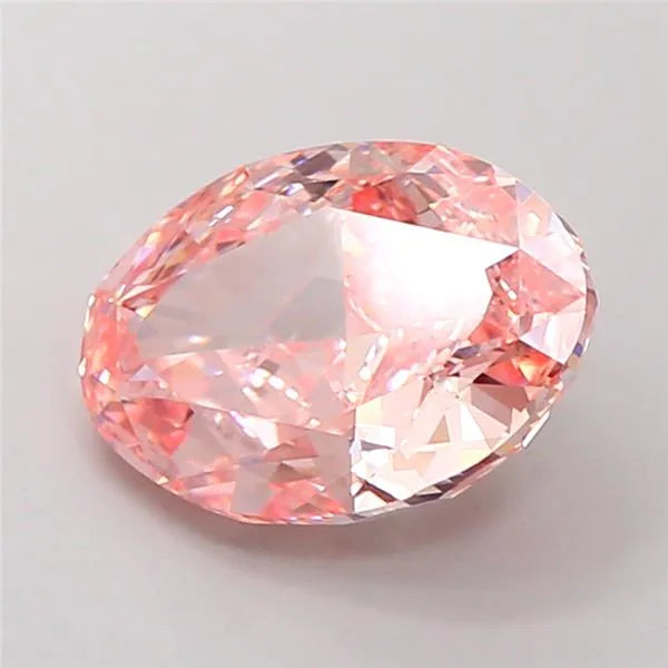 4.51ct Oval Lab Grown Diamond (Colour Fancy Vivid Pink, Clarity VS1, IGI Certified)