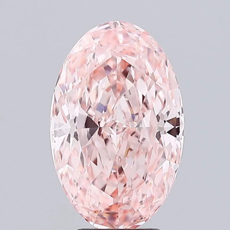 4.51ct Oval Lab Grown Diamond (Colour Fancy Vivid Pink, Clarity VVS2, IGI Certified)
