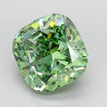 4.53ct Cushion modified Lab Grown Diamond (Colour Fancy Vivid Green, Clarity VVS2, IGI Certified)