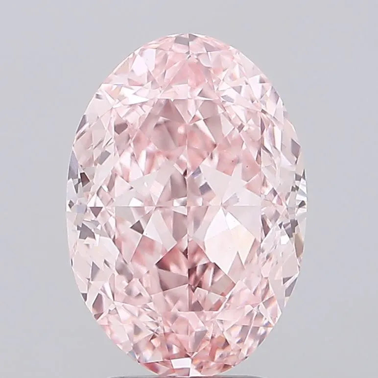 4.53ct Oval Lab Grown Diamond (Colour Fancy Vivid Pink, Clarity VVS2, IGI Certified)
