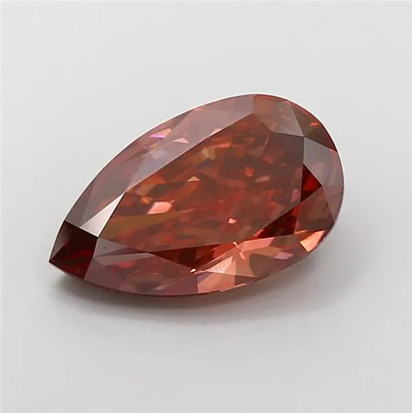 4.62ct Pear Lab Grown Diamond (Colour Fancy Deep Brown Pink, Clarity VS2, IGI Certified)