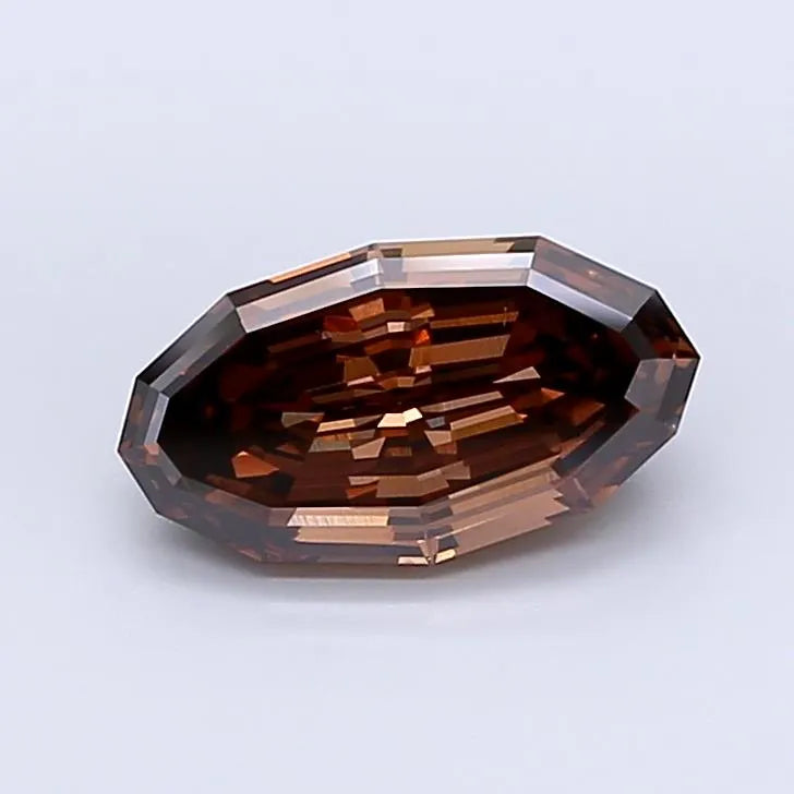 4.76ct Oval Lab Grown Diamond (Colour Fancy Vivid Brown, Clarity VS1, Uncertified)