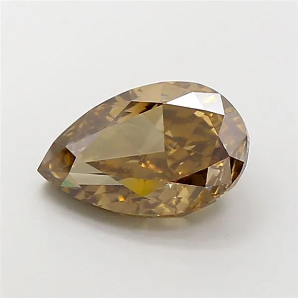 4.87ct Pear Lab Grown Diamond (Colour Fancy Yellowish Brown, Clarity VS1, IGI Certified)