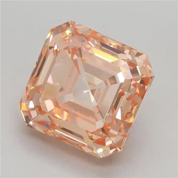 5.01ct Asscher Lab Grown Diamond (Colour Fancy Intense Orangey Pink, Clarity VS1, IGI Certified)