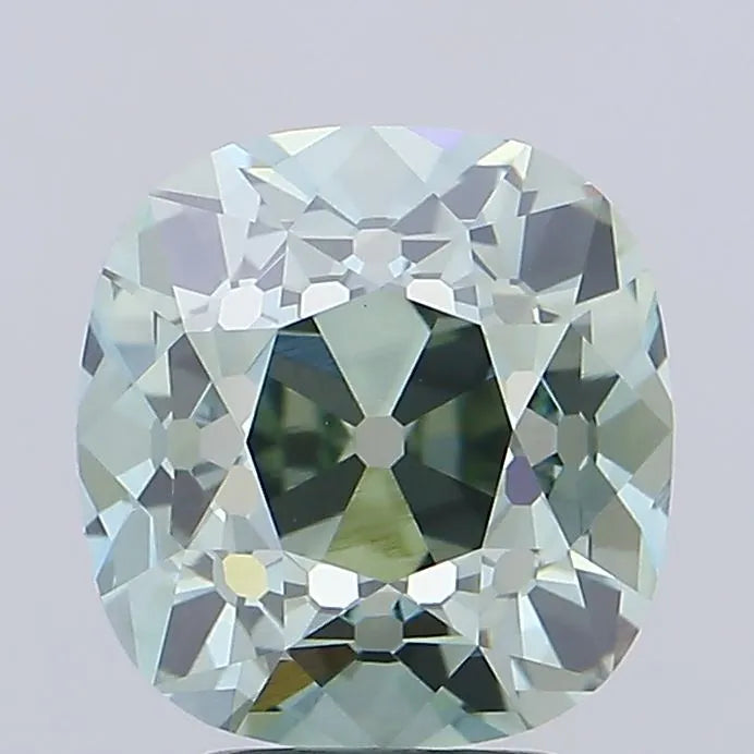 5.01ct Cushion Lab Grown Diamond (Colour Fancy Vivid Green, Clarity VVS2, IGI Certified)