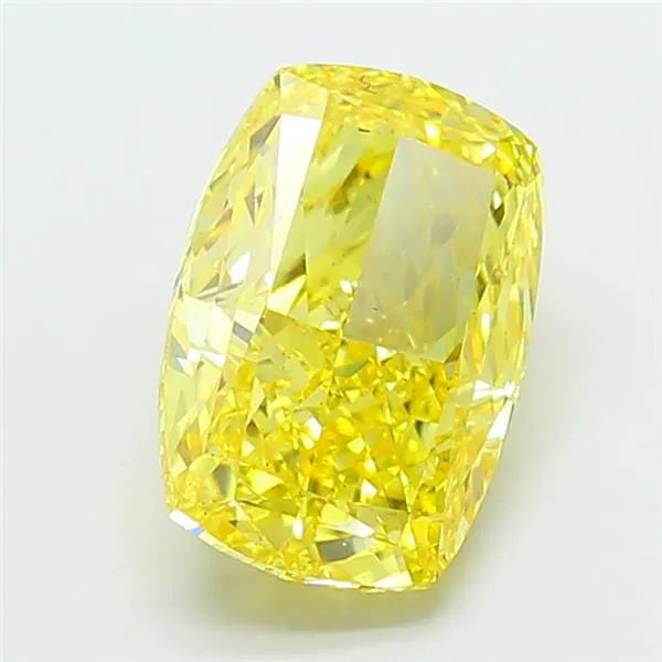 5.02ct Cushion modified Lab Grown Diamond (Colour Fancy Vivid Yellow, Clarity VS2, IGI Certified)