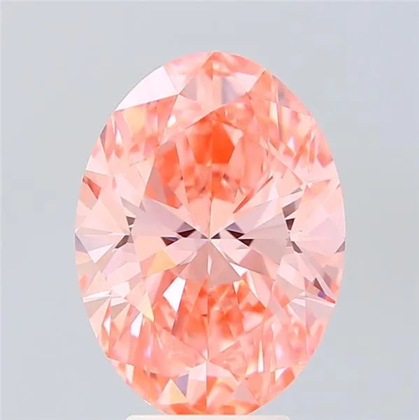 5.03ct Oval Lab Grown Diamond (Colour Fancy Vivid Pink, Clarity VVS2, IGI Certified)