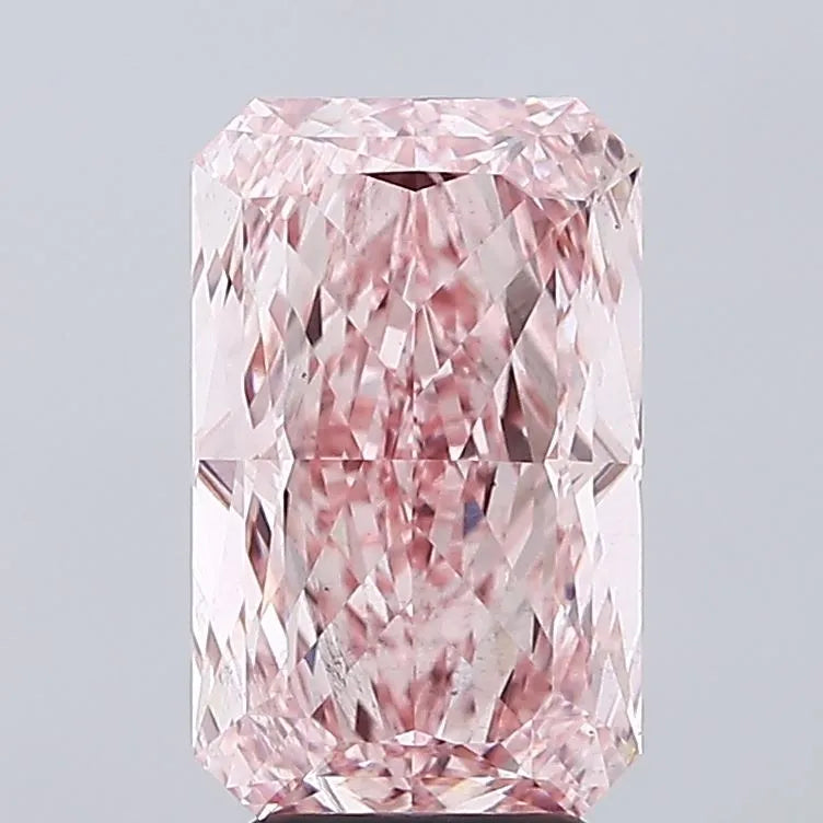 5.04ct Radiant Lab Grown Diamond (Colour Fancy Vivid Pink, Clarity VS2, IGI Certified)