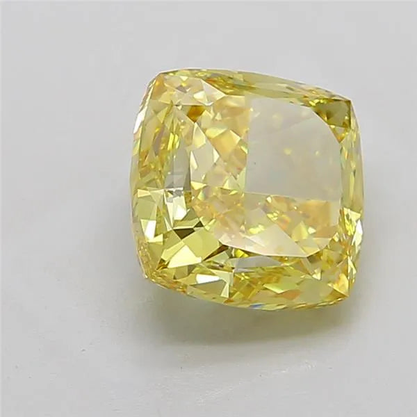 5.05ct Cushion modified Lab Grown Diamond (Colour Fancy Intense Yellow, Clarity VS1, IGI Certified)