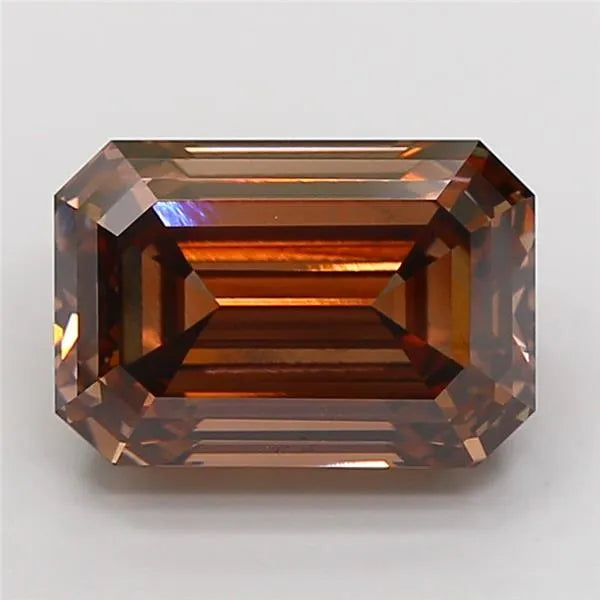 5.07ct Emerald Lab Grown Diamond (Colour Fancy Brown, Clarity VVS2, IGI Certified)