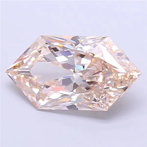 5.07ct Hexagonal Lab Grown Diamond (Colour Fancy Light Brown, Clarity VS1, Uncertified)