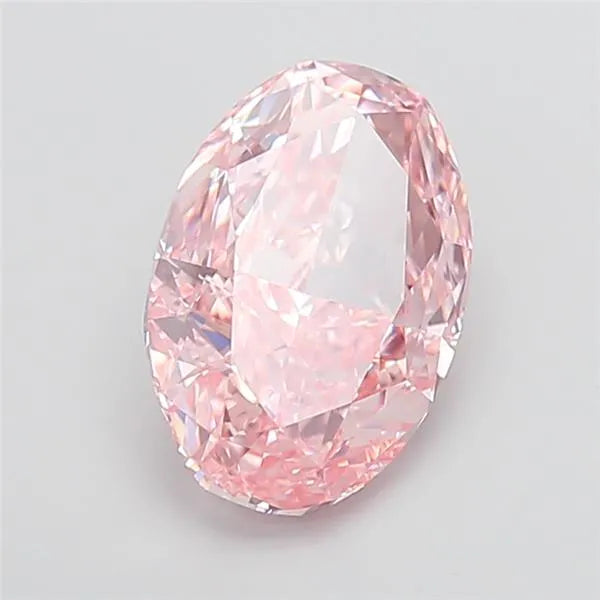 5.09ct Oval Lab Grown Diamond (Colour Fancy Vivid Pink, Clarity VS1, IGI Certified)