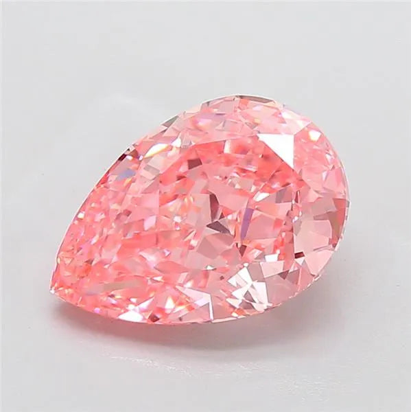 5.17ct Pear Lab Grown Diamond (Colour Fancy Vivid Pink, Clarity VS1, IGI Certified)