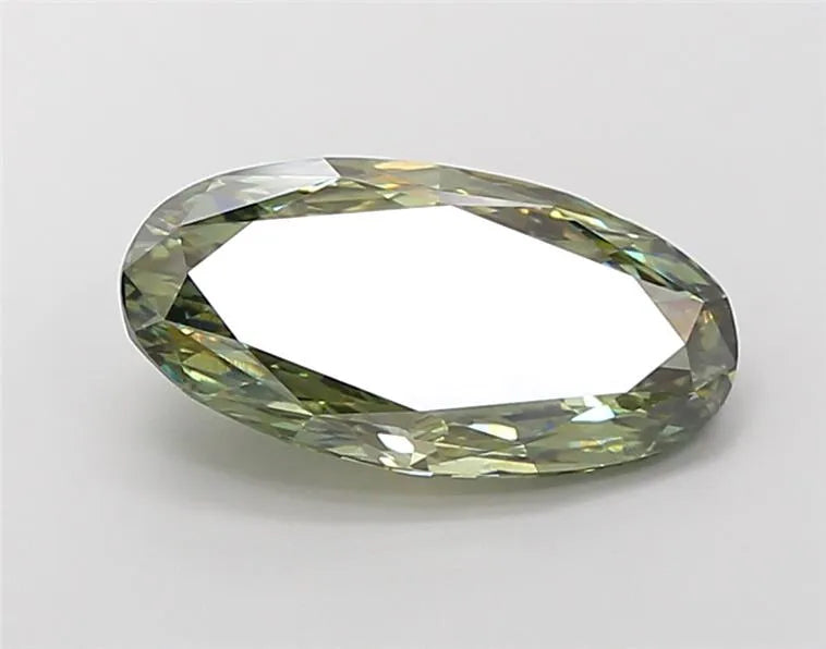 5.27ct Oval Lab Grown Diamond (Colour Fancy Vivid Green, Clarity VVS2, Uncertified)