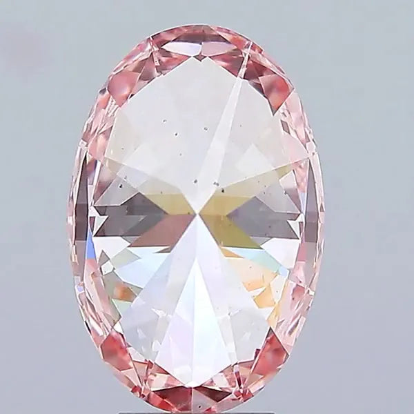 5.51ct Oval Lab Grown Diamond (Colour Fancy Vivid Pink, Clarity SI1, IGI Certified)