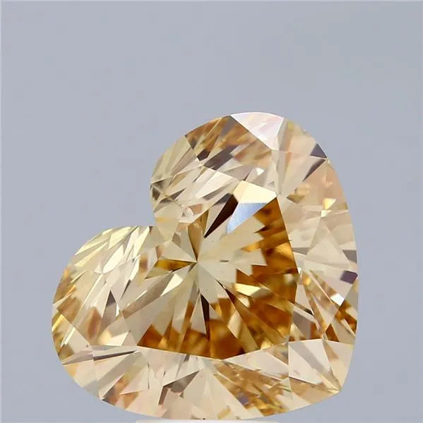 6.00ct Heart Lab Grown Diamond (Colour Fancy Intense Brownish Yellow, Clarity SI1, IGI Certified)