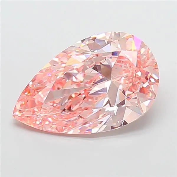 6.02ct Pear Lab Grown Diamond (Colour Fancy Intense Pink, Clarity VS1, IGI Certified)