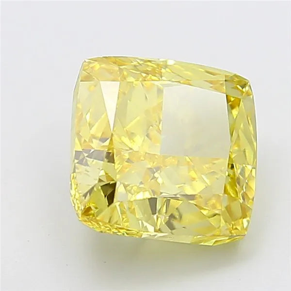 6.03ct Cushion modified Lab Grown Diamond (Colour Fancy Intense Yellow, Clarity VS1, IGI Certified)