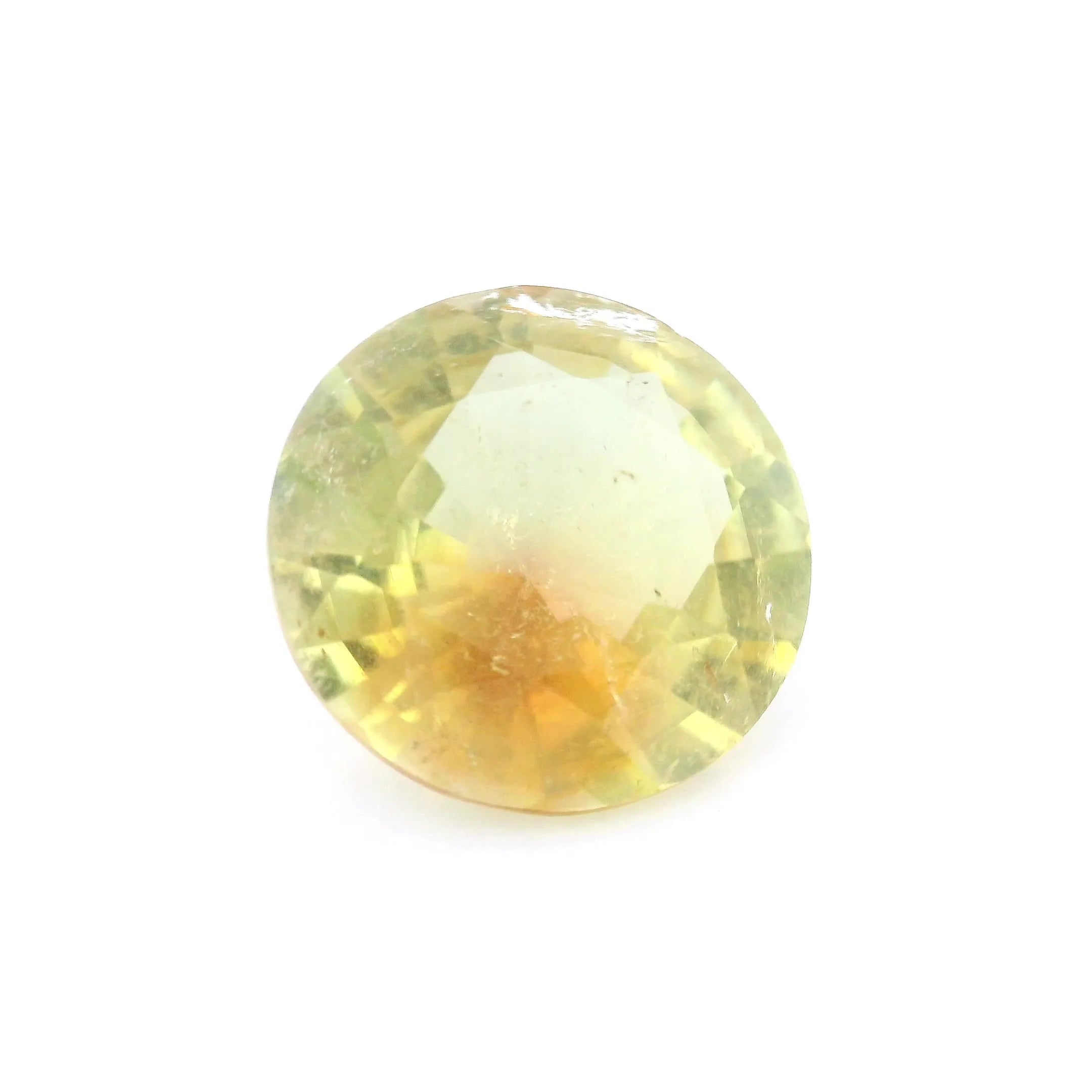 6.04ct Round Natural Tourmaline (Colour Yellow, Clarity Moderately Included, Cut Faceted)