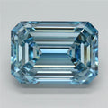 6.20ct Emerald Lab Grown Diamond (Colour Fancy Vivid Blue, Clarity VS1, IGI Certified)