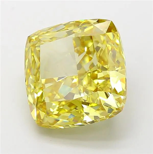 7.07ct Cushion modified Lab Grown Diamond (Colour Fancy Intense Yellow, Clarity VS1, IGI Certified)