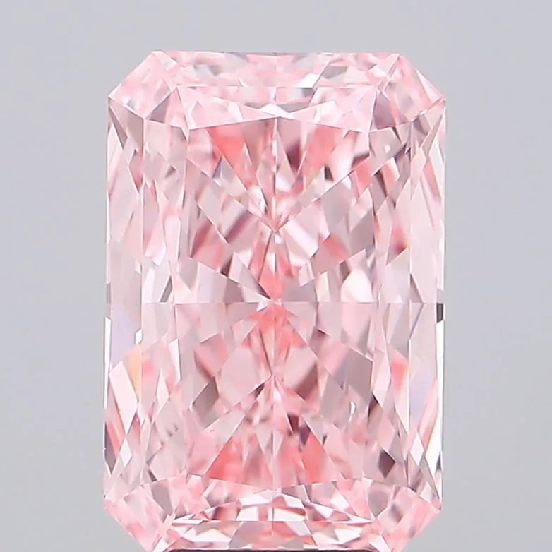 7.07ct Radiant Lab Grown Diamond (Colour Fancy Vivid Pink, Clarity VVS2, IGI Certified)
