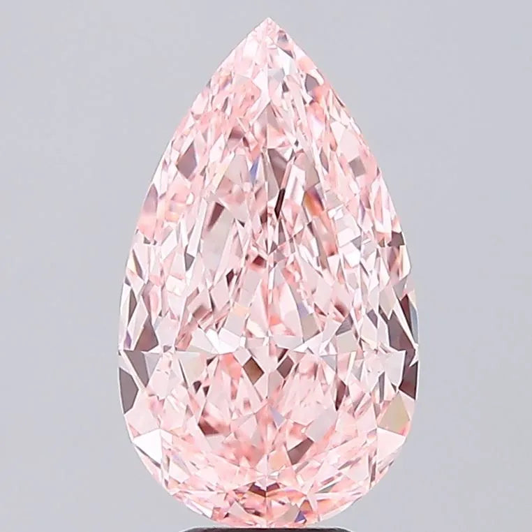 7.10ct Pear Lab Grown Diamond (Colour Fancy Vivid Pink, Clarity VVS2, IGI Certified)