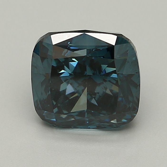 Cushion modified 2.68 ct Fancy Deep Green Blue VVS2 EX VG None