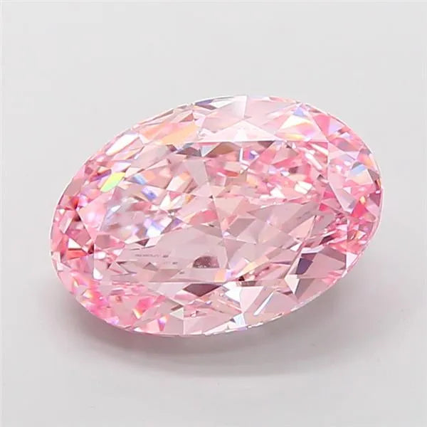 9.96ct Oval Lab Grown Diamond (Colour Fancy Vivid Pink, Clarity VS1, IGI Certified)
